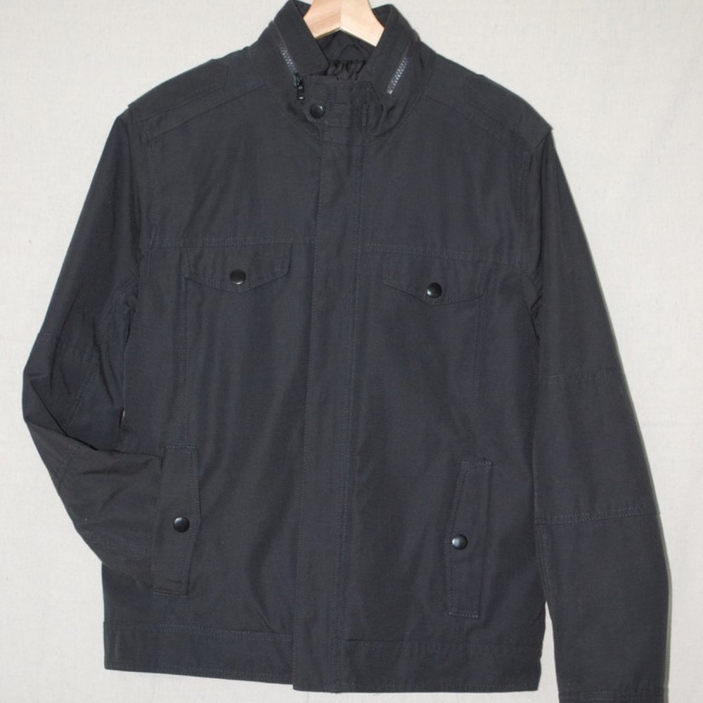 Kenneth Cole, Gray Mens Moto Jacket